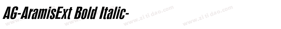 AG-AramisExt Bold Italic字体转换